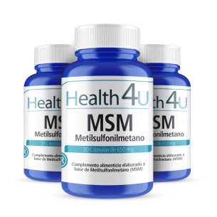 H4U MSM Metilsulfonilmetano 30 cápsulas Pack 3