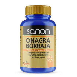 SANON Aceite de Onagra y Borraja 110 cápsulas blandas