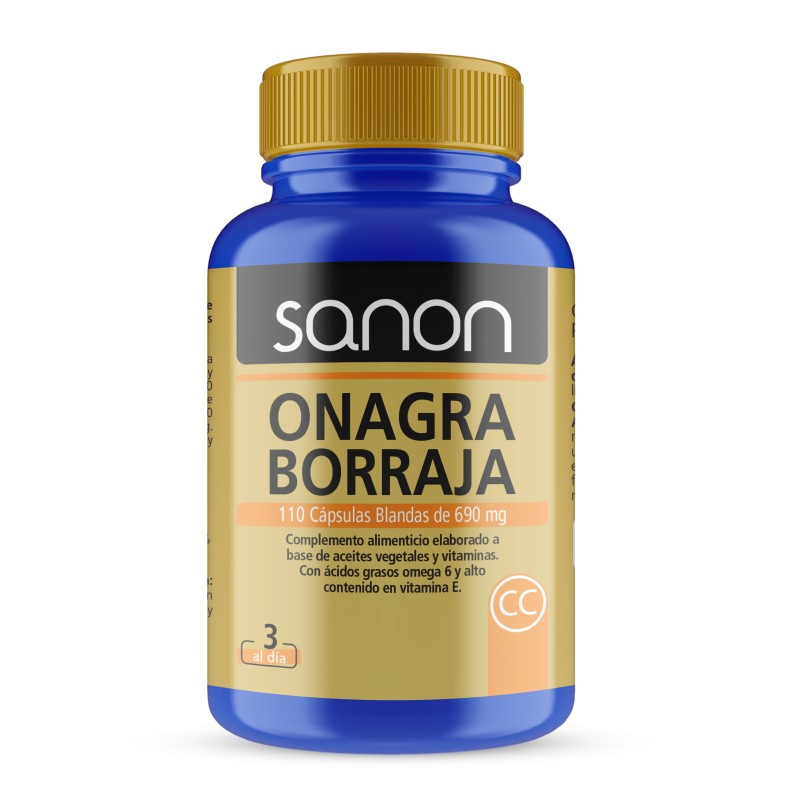 SANON Aceite de Onagra y Borraja 110 cápsulas blandas