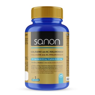 SANON Colágeno + Ácido Hialurónico 30 cápsulas