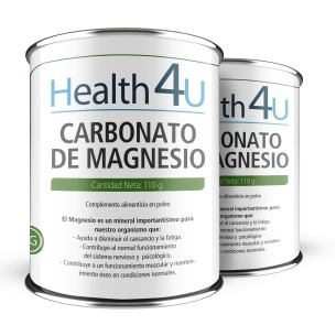 H4U Carbonato de Magnesio 110 g en polvo pack 2