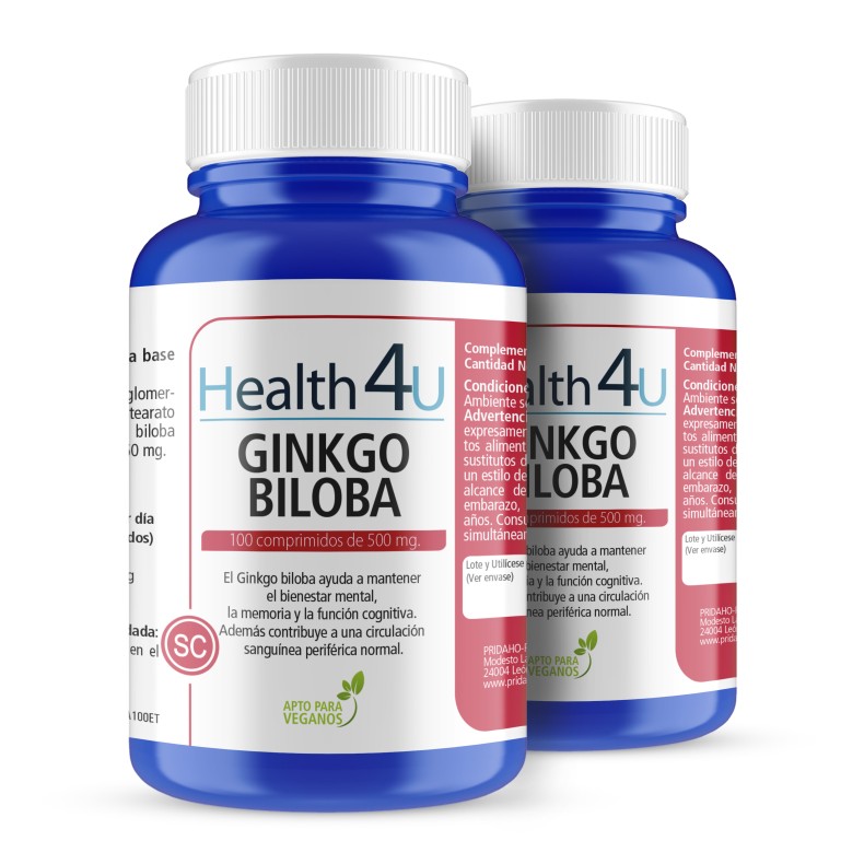 H4U Ginkgo biloba 100 comprimidos pack 2