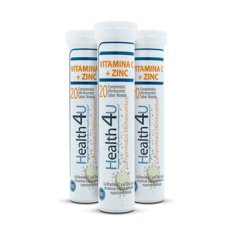 H4U Vitamina C + Zinc vitaminas y minerales 20 comprimidos