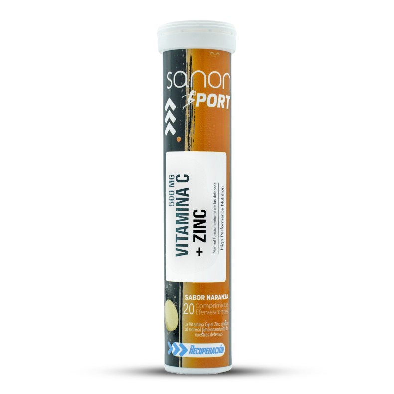 SANON SPORT Vitamina C + Zinc 20 comprimidos efervescentes sabor naranja