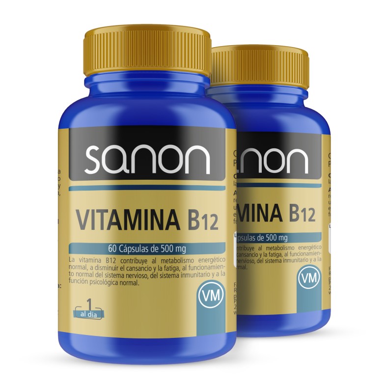 SANON Vitamina B12 60 cápsulas pack 2