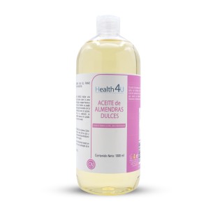 H4U Aceite de Almendras 100% Puro, Natural y Prensado en Frío, 1 Litro, Hidrata y Cuida Piel, Uñas y Cabello, con Vitamina e.