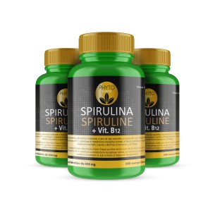 PHYTOFARMA Spirulina + vitamina B12 300 comprimidos Pack 3