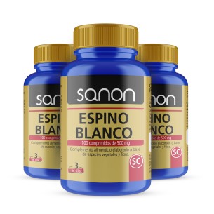 SANON Espino Blanco 100 comprimidos pack 3