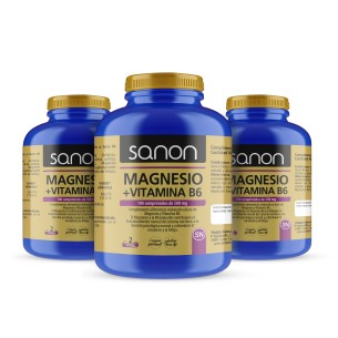 SANON Magnesio + Vitamina B6 180 comprimidos pack 3