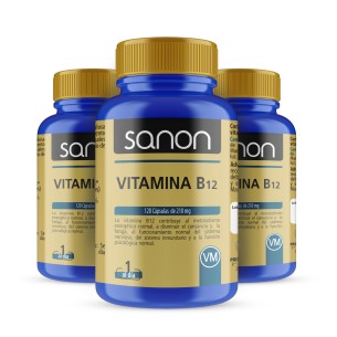 SANON Vitamina B12 120 cápsulas pack 3