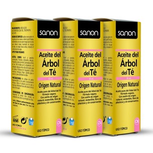 SANON Aceite esencial del árbol del té 30 ml Pack 3