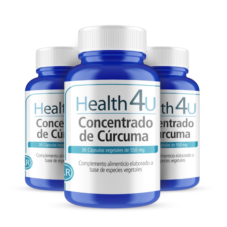 H4U Concentrado de cúrcuma 30 cápsulas vegetales pack 3