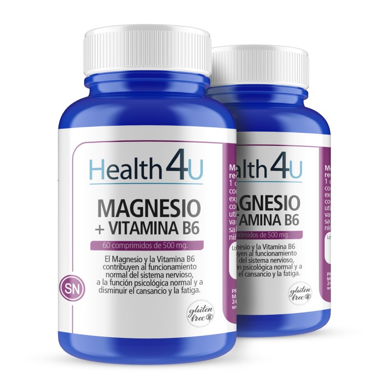 H4U Magnesio + vitamina B6 60 comprimidos pack 2