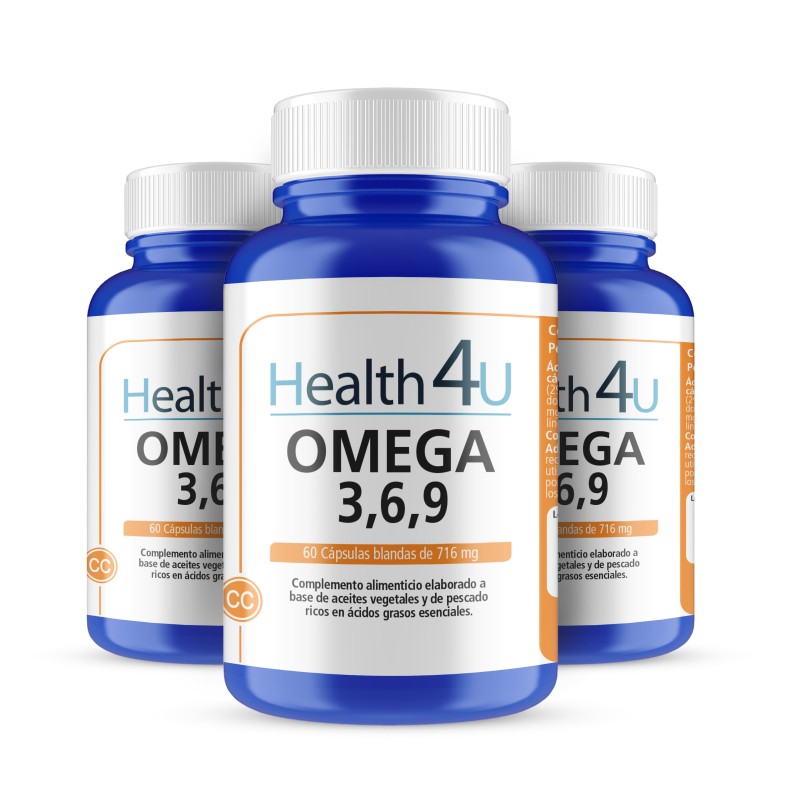 H4U Omega 3,6,9 60 cápsulas blandas pack 3