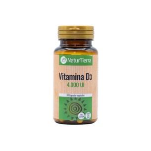 NATURTIERRA Vitamina D3 30 cápsulas vegetales