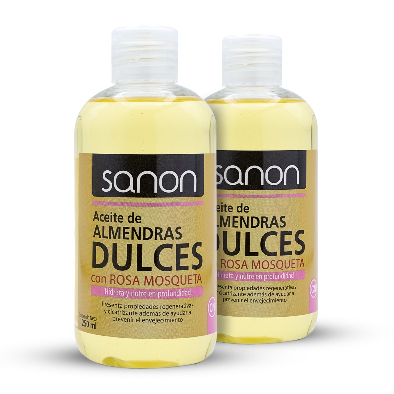 SANON Aceite de Almendras con Rosa Mosqueta 250 ml Two Pack