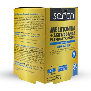 SANON Melatonina + Ashwanda - Pasiflora y Camomila 30 sticks