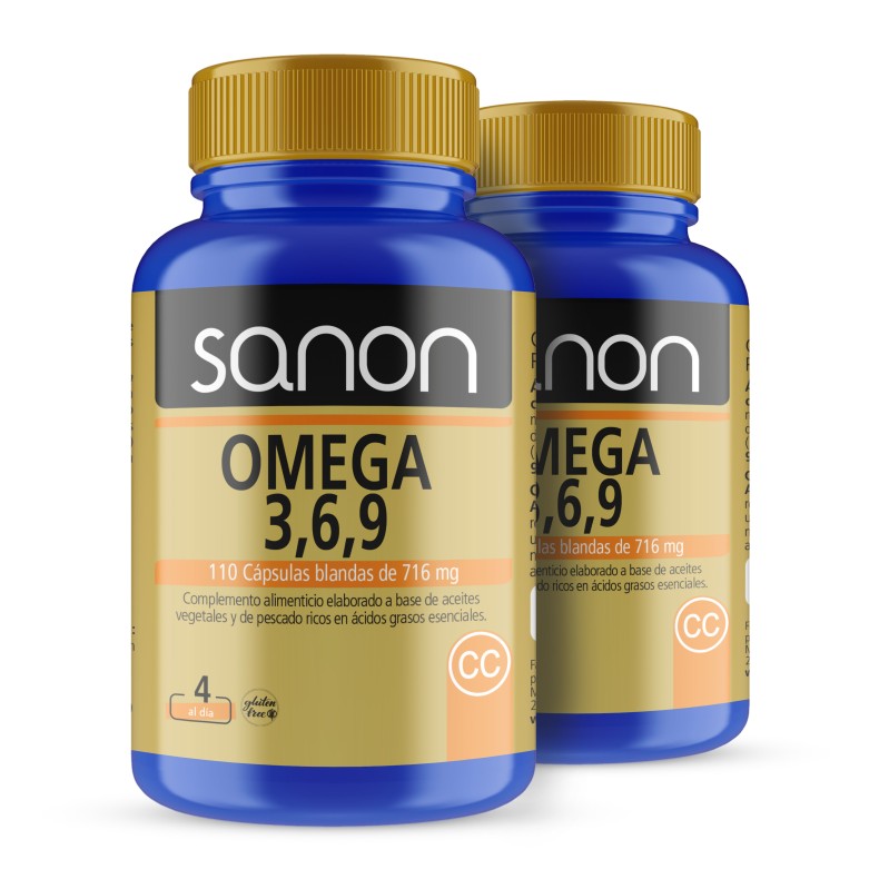 SANON Omega 3,6,9 110 cápsulas blandas pack 2