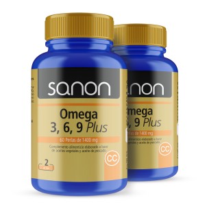 SANON Omega 3,6,9 plus 60 perlas pack 2