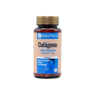 NATURTIERRA Colágeno+ácido hialurónico+vitamina C+zinc 30