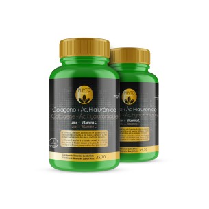 PHYTOFARMA Colágeno + ácido hialurónico 60 cápsulas pack 2