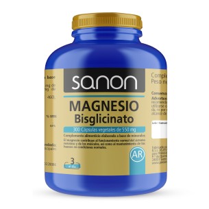 SANON Magnesio Bisglicinato 300 cápsulas vegetales de 550 mg