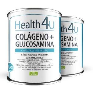 H4U Colágeno + glucosamina en polvo 200 g pack 2