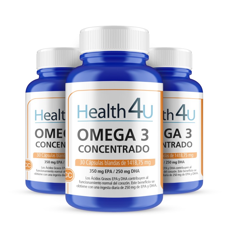 H4U Omega 3 Concentrado 30 cápsulas blandas pack 3