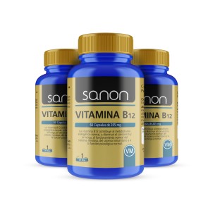 SANON Vitamina B12 60 cápsulas pack 3