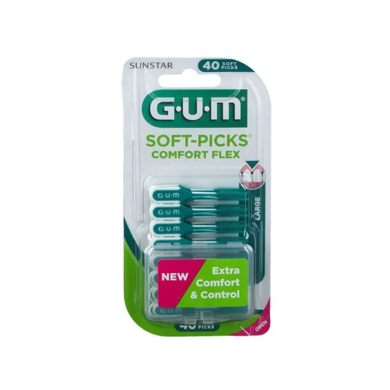 SUNSTAR GUM Soft picks comfort flex 661 large 40 unidades