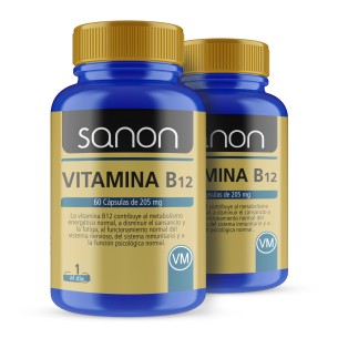 SANON Vitamina B12 60 cápsulas pack 2