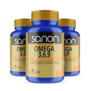 SANON Omega 3,6,9 110 cápsulas blandas pack 3