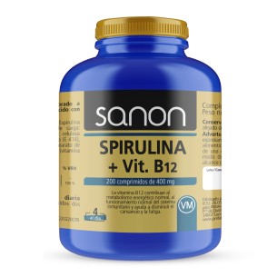 SANON Spirulina + vitamina B12 200 comprimidos