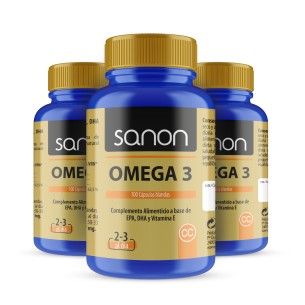 SANON Omega 3 100 cápsulas blandas pack 3