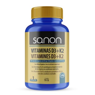 SANON Vitamina D3 + K2 180 cápsulas vegetales