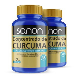 SANON Concentrado de Cúrcuma 30 cápsulas vegetales pack 2