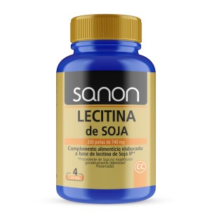 SANON Lecitina de Soja 200 cápsulas blandas de 741,5 mg