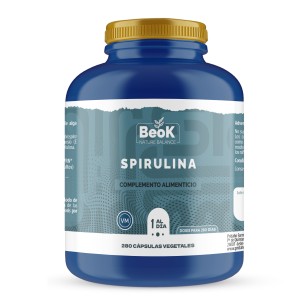 BEOK Spirulina 280 cápsulas vegetales