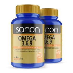 SANON Omega 3,6,9 110 cápsulas blandas pack 2