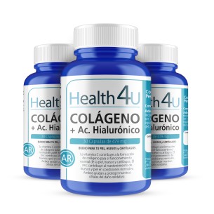 H4U Colágeno + Ácido hialurónico 30 cápsulas pack 3