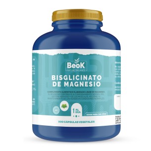 BEOK Bisglicinato de Magnesio 300 cápsulas vegetales