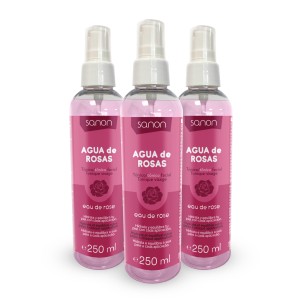 SANON Agua de Rosas 250 ml Pack 3