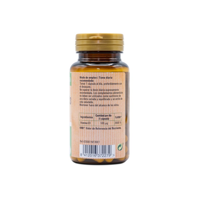 NATURTIERRA Vitamina D3 30 cápsulas vegetales NATURTIERRA Vitamina D3 30 cápsulas vegetales