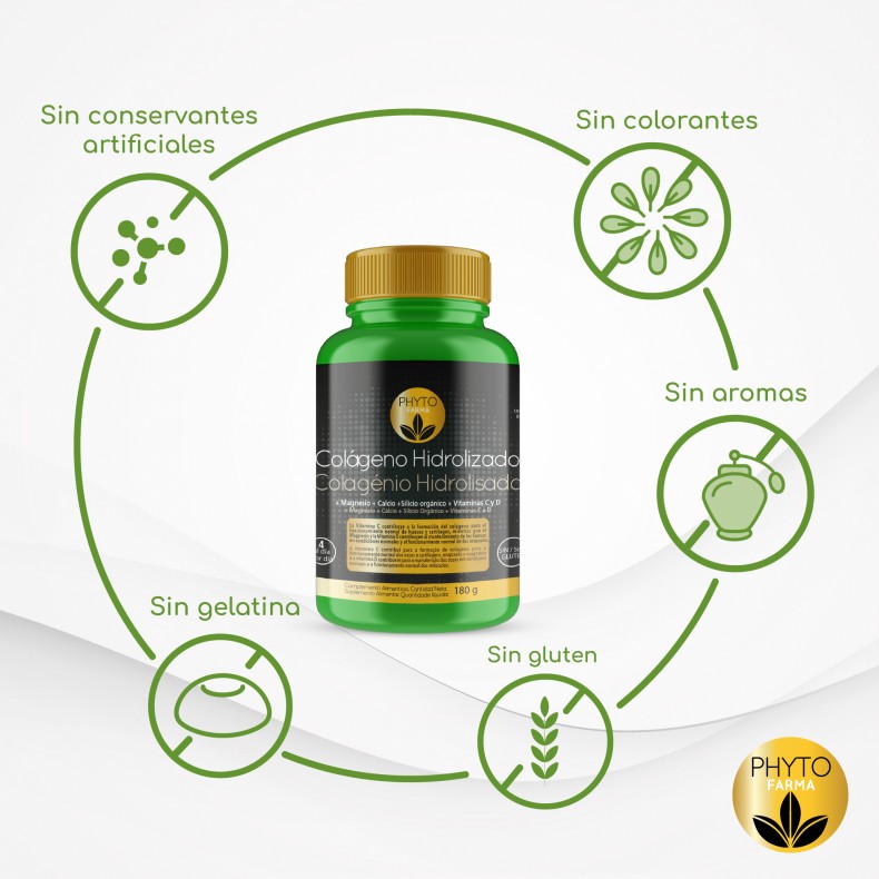 PHYTOFARMA Colágeno Hidrolizado 180 comprimidos Pack 4 PHYTOFARMA Colágeno Hidrolizado 180 comprimidos Pack 4