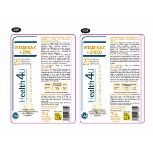 H4U Vitamina C + Zinc 20 comprimidos efervescentes sabor naranja 2