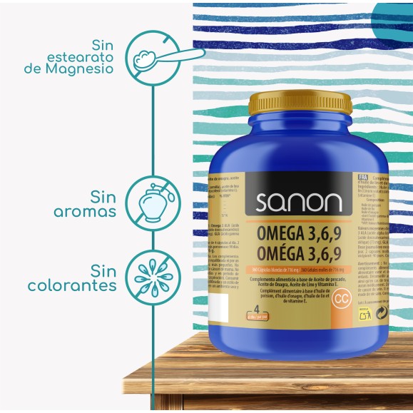SANON Omega 3,6,9 360 cápsulas blandas