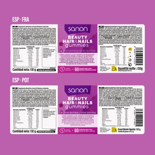 SANON Beauty, Hair & Nails gummies 60 gominolas 2