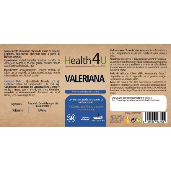 H4U Valeriana 60 comprimidos special edition