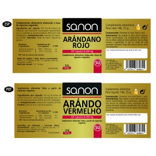 SANON Arándano Rojo Americano 225 cápsulas 2