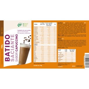 GHF Batido saciante sabor capuccino 700g 2